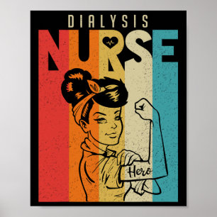 Affiche Vintage Rosie L'infirmière dialyse Riveter