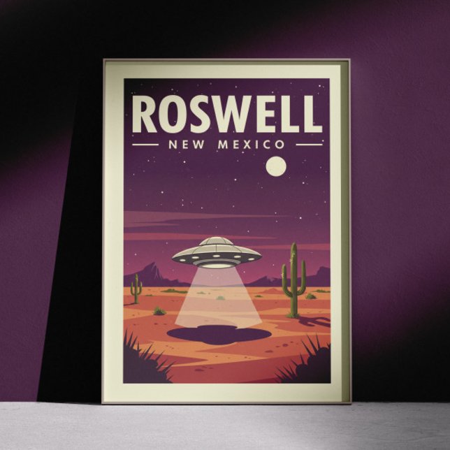 Affiche Vintage Roswell New Mexico (Créateur téléchargé)