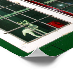 Affiche Vintage rouge vert blanc néerlandais traditionnel