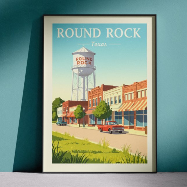 Affiche Vintage Round Rock Texas (Créateur téléchargé)
