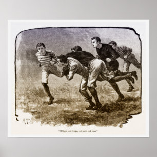 Affiche Vintage Rugby - Archival Print