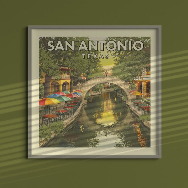 Affiche Vintage San Antonio Texas (Créateur téléchargé)