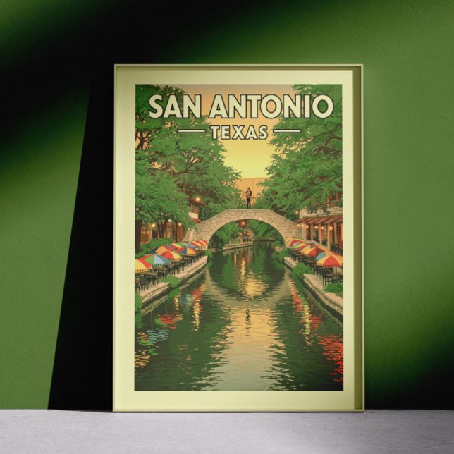 Affiche Vintage San Antonio Texas (Créateur téléchargé)