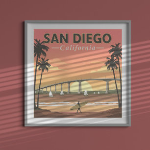 Affiche Vintage San Diego