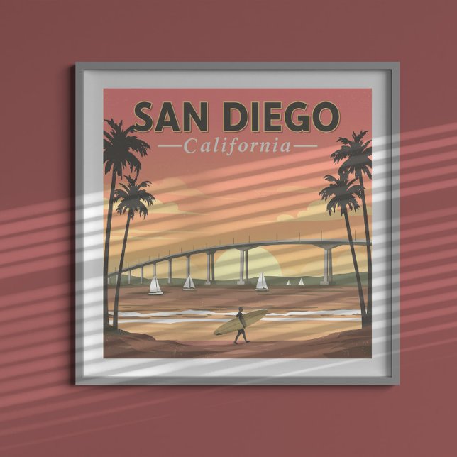 Affiche Vintage San Diego (Créateur téléchargé)