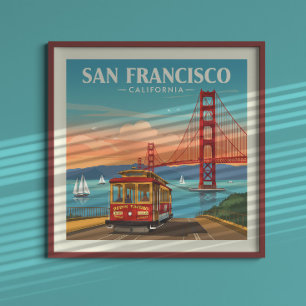 Affiche Vintage San Francisco Californie