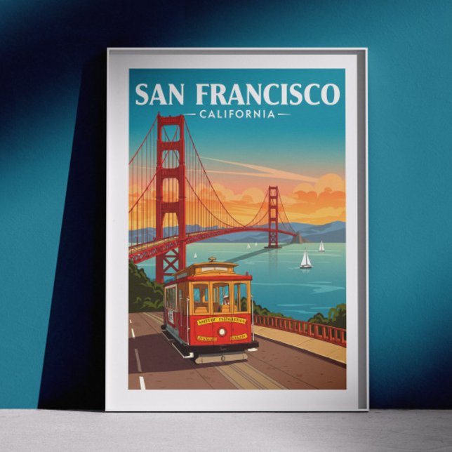 Affiche Vintage San Francisco Californie (Créateur téléchargé)