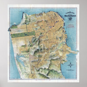 Affiche Vintage San Francisco Map