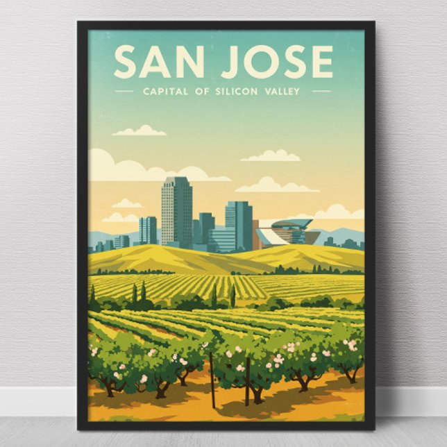Affiche Vintage San Jose (Créateur téléchargé)