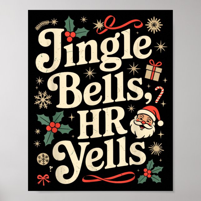 Affiche Vintage Sarcasique Rétro Infraction RH Noël Off (Devant)