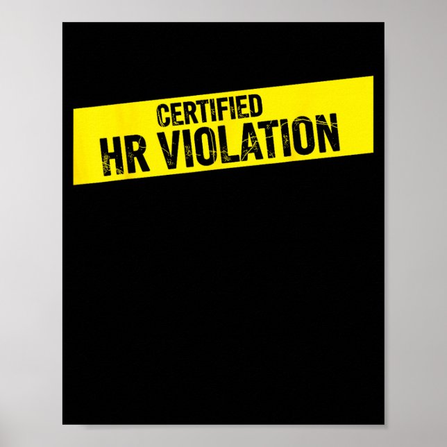 Affiche Vintage Sarcastic Retro Hr Violation Christmas Off (Devant)