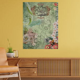 Affiche Vintage scandale hawaïen Aloha Hula