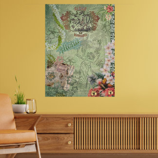 Affiche Vintage scandale hawaïen Aloha Hula