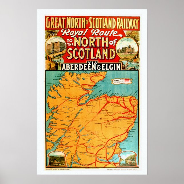 Affiche Vintage Scotish Railroad Imprimer (Devant)