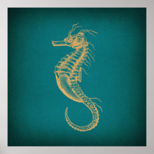 Affiche Vintage Seahorse