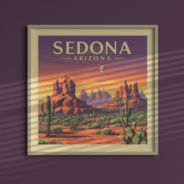 Affiche Vintage Sedona Arizona (Créateur téléchargé)