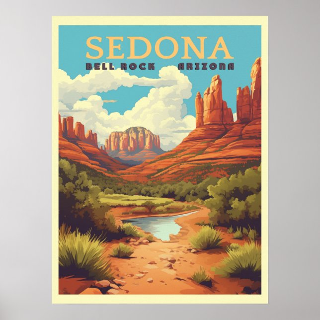 Affiche Vintage Sedona Arizona Travel (Devant)