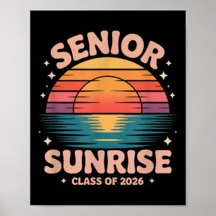Affiche Vintage Senior Sunrise 2026 Aînés De Cl Graduati