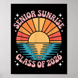 Affiche Vintage Senior Sunrise 2026 Aînés De Cl Graduati