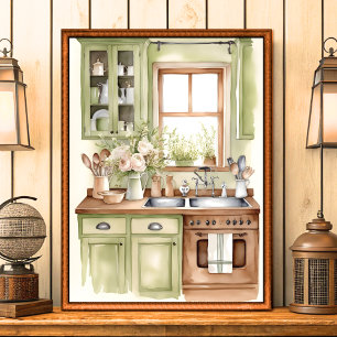 Affiche Vintage Shabby Chic Ferme Cuisine Mur Art