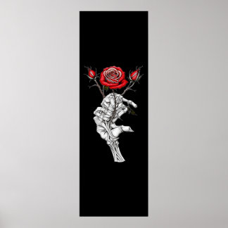 Affiche Vintage Skeleton Rose Valentine