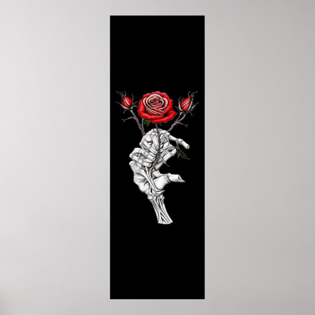 Affiche Vintage Skeleton Rose Valentine (Devant)