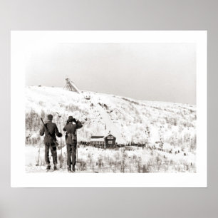 Affiche Vintage ski iamge, Security patrol