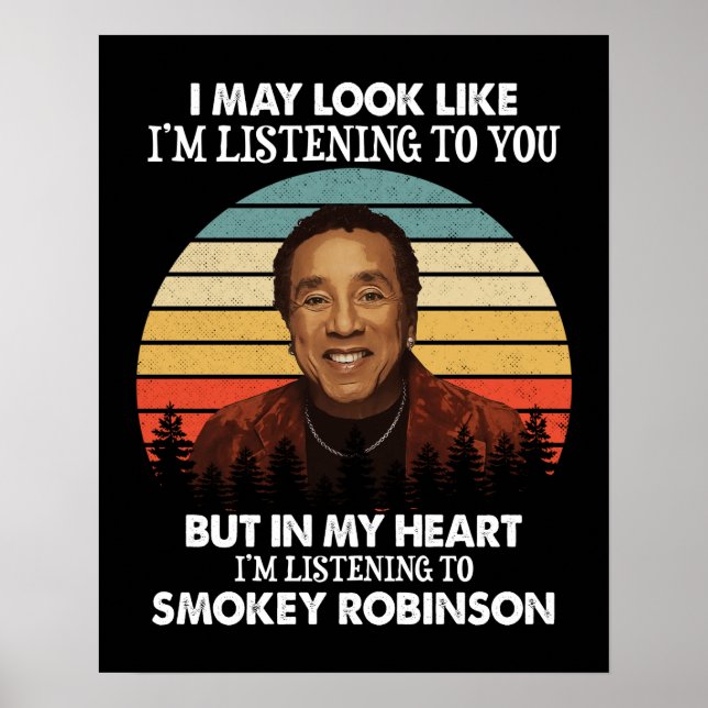 Affiche Vintage Smokey Robinson's Lovers Cadeaux Hommes fe (Devant)
