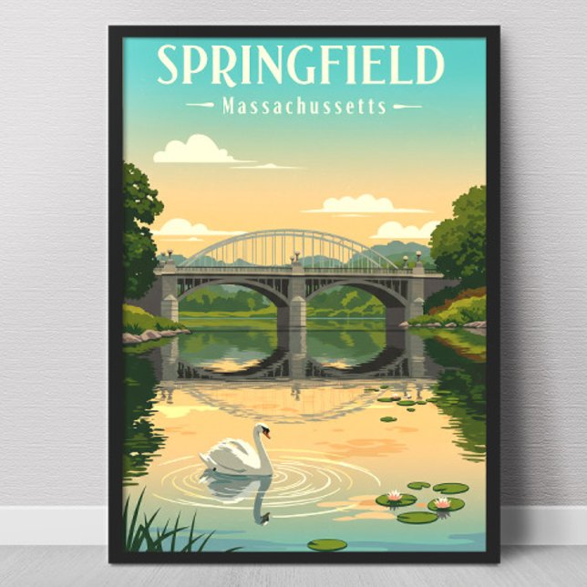 Affiche Vintage Springfield Massachusetts (Créateur téléchargé)