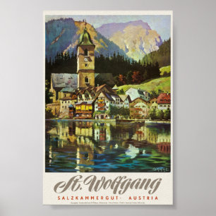 Affiche vintage St. Wolfgang Salzkammergut 1936