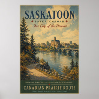Affiche Vintage Star of the Prairies de Saskatoon