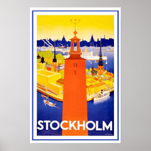 Affiche Vintage Stockholm