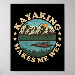 Affiche Vintage Sunset Kayaking Me Rend Humide River Booki