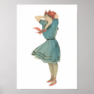 Affiche Vintage Swimsuit Girl