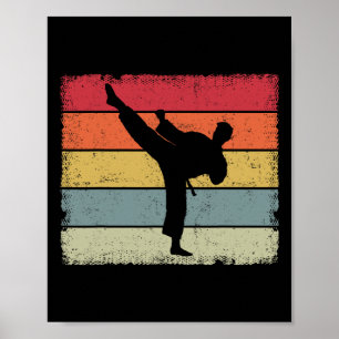 Affiche Vintage Taekwondo Karate Arts Martiaux Lover Girls