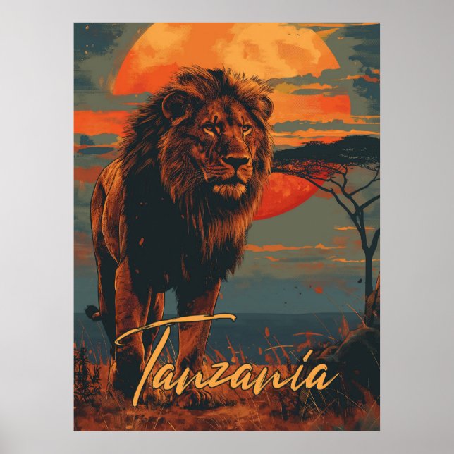 Affiche Vintage Tanzanie (Devant)