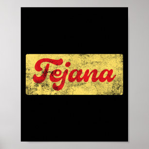 Affiche Vintage Tejana Texas Chica Texan Tejana