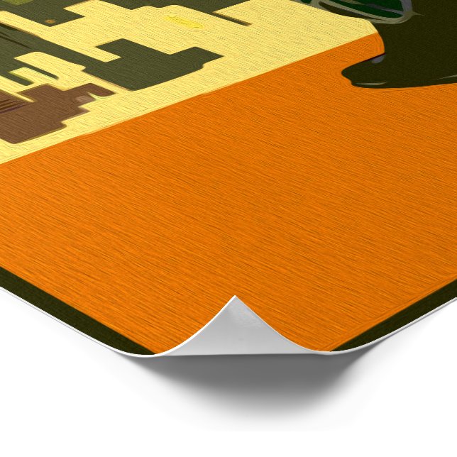 Affiche Vintage Texas Cowboy (Coin)