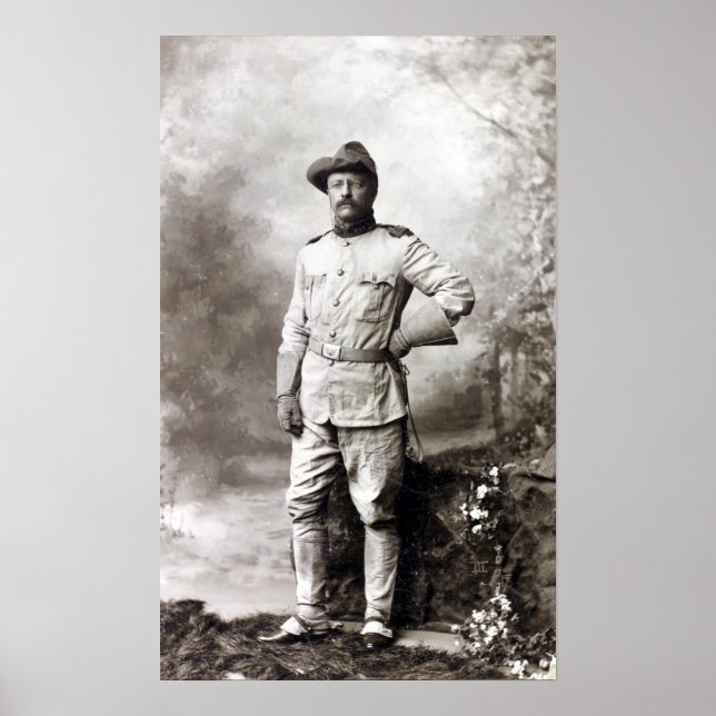 Affiche Vintage Theodore Roosevelt Rough Riders (Devant)