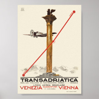 Affiche vintage Transadriatica Italie 1925