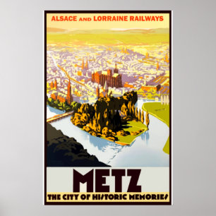 Affiche Vintage Travel - Alsace - France