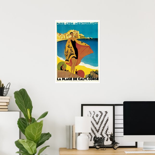 Affiche De Voyage France – Corse Calvi – Poster Neuf