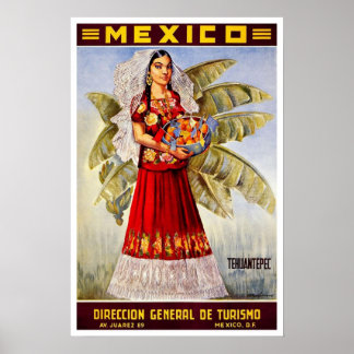 Affiche Vintage travel, Mexique
