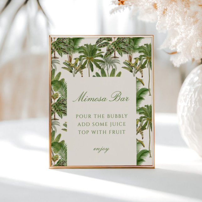 Affiche Vintage Tropical Palm Tree Mimosa Bar (Créateur téléchargé)