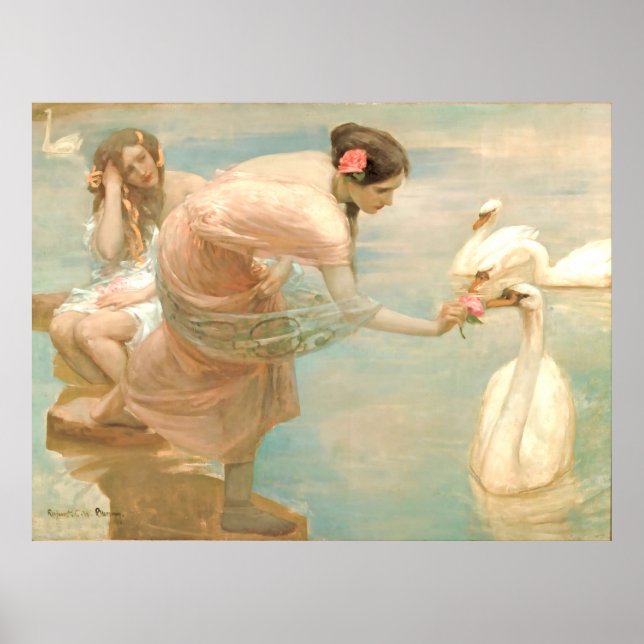 Affiche Vintage "Un matin d'été" par Rupert Bunny (Devant)