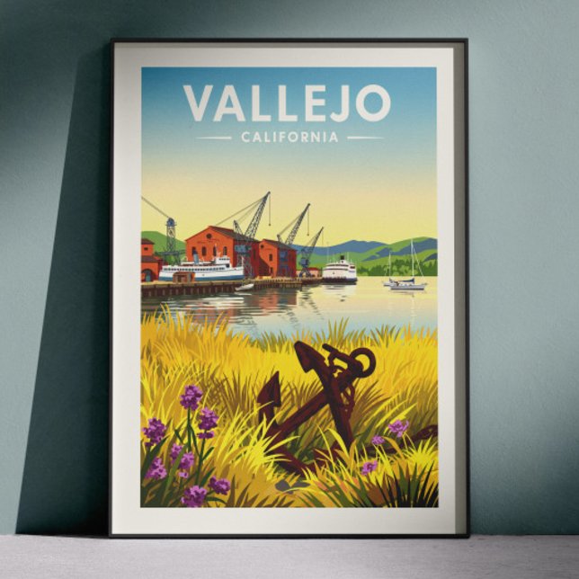 Affiche Vintage Vallejo California (Créateur téléchargé)