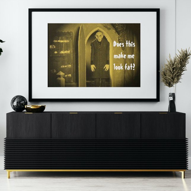 Affiche Vintage Vampire Horreur Nosferatu Mustard Jaune (Créateur téléchargé)