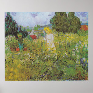 Affiche Vintage Van Gogh Marguerite Gachet dans le jardin