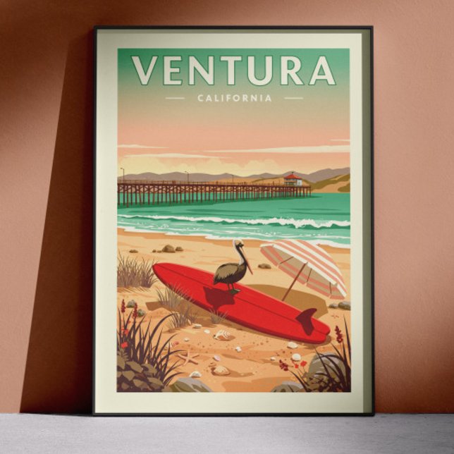 Affiche Vintage Ventura Californie (Créateur téléchargé)