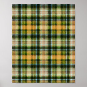 Affiche Vintage vert orange St Patrick plaid motif